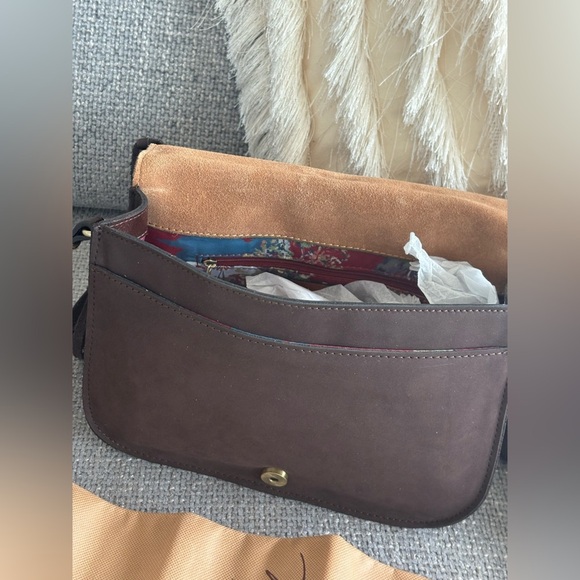 Patricia Nash Nubuck Suede Crossbody – Chocolate - Picture 13 of 16